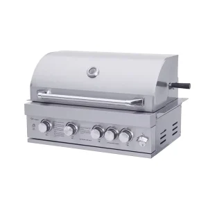 Factory High Quality Modern Stainless Steel LPG Gas Outdoor BBQ Grill 4 Burners Built in Chicken Function 66000BTU Flame