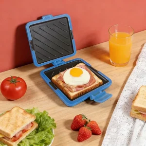 Factory Hot Selling Food Grade Silicone Microwave Sandwich Maker Mini Pan with Adjustable Fast Warm Cook Sandwich Toasting
