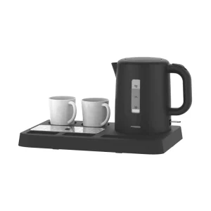 Factory Hotel Kettle Set 1L Electric Kettle Stainless Steel Water Kettles with Welcoming Tray