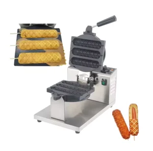 Factory Household Outdoor Electric Rotating Hotdog Waffle Machine Stainless Steel Non Stick Plates Removable Car Hotel