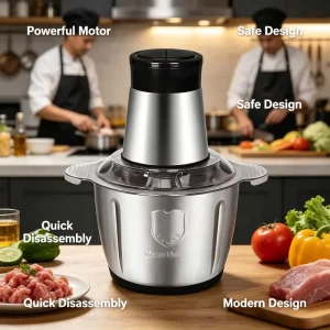 Factory Kitchen Home Vegetable Meat Food Processor Stainless Steel 2l Mincer Electric Meat Grinders