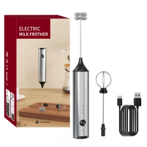 Factory Kitchen Powerful Rechargeable Fast Handheld Drink Mixer Electric Whisk Milk Frother for Coffee Hot Chocolate