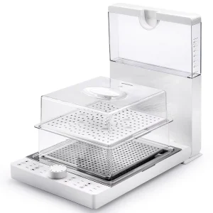 Factory New Portable Electric Food Steamer 3 Layer Transparent Basket Big Capacity Timer Control Stainless Steel