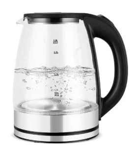 Factory OEM 1.8L 1500W Electric Glass Kettle Heater Cordless Auto Shut off Portable for Household Home & Hotel Use