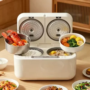 Factory OEM High Quality 5L Double Pot Multifunctional Rice Cooker Intelligent Timer Digital Electric Multicooker