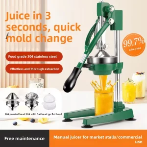 Factory One Machine Three Modes Manual Juicer Press Fruit Orange Commercial Stainless Steel Street Vending