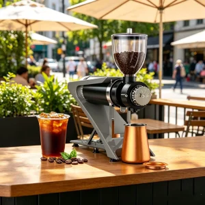 Factory Price 60mm Flat Burr Coffee Grinder 1-18 Adjustable Settings Large Capacity Hopper for Home Espresso