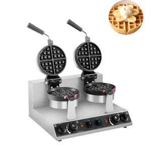 Factory Price Double Head Rotary Waffle Baker Machine Commercial Non Stick Rotary Waffle Maker Machine
