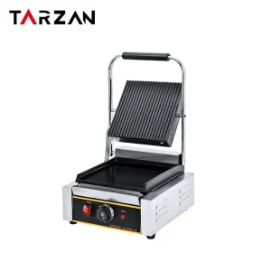 Factory Price Electric Press Grill Stainless Steel Sandwich Maker Double Plate Food Machinery Contact Grill Panini Grill