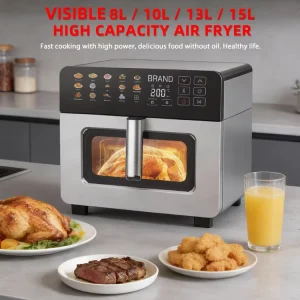 Factory Price Multi-usage Easy Operation 15 Liters Large Capacity Air Fryer with Observation Window