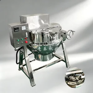 Factory Price Stainless Steel Electric Heated Boiled Pot Cooking Jacketed Kettle Cooking Mixer Machine for Peanut Candy Sugar