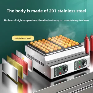 Factory Price Stainless Steel Mesin Giant Takoyaki Maker Machine Octopus Ball Groll Commercial Gas Takoyaki Machine