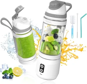 Factory Sale 700ML Portable Big Capacity Rechargeable Waterproof Hand Loop Powder USB Blender With Drink Lid Pulse Blender