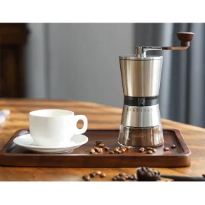 Factory Stainless Steel Large Capacity Manual Coffee Burr Grinder Adjustable Mills