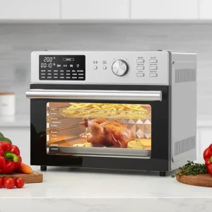 Factory Stock 30L Electric Stainless Steel Dual Cook Air Fryer Toast Oven Pizza Function 18 Preset Menus Overheat Protection