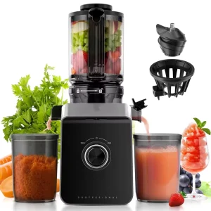 Factory Supply 680W Wide Chute Slow Juicer Whole Fruit Masticating Juicer Machine Cold Press Extractor Home Commercial
