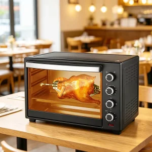 Factory Supply Countertop Electric Oven 110V 220V Mechanical Control Toaster Oven with Convection Rotisserie Chicken Function