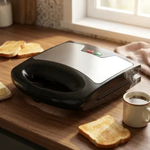 Factory Supply JD20507S Stainless Steel Sandwich Toaster Safe Overheat Protection for Retail