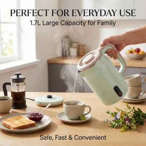 Factory Supply Mechanical Stainless Steel Electric Kettle 1.7L 1500W Home Use 220V Boil-Dry Protection Electric Kettle