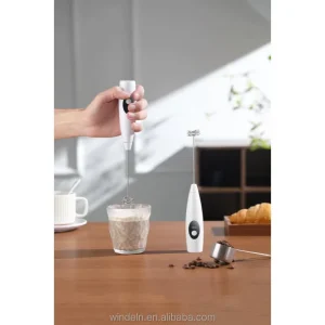 Factory Supply Newest Design for Household USB Charging Multi functional Digital Electric Milk Frother Coffee Foam Mixer Beaters
