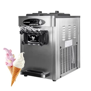 Factory Tabletop 3 Flavors Ice Cream Maker Dual Cylinder Three Outlet Stainless Steel Commercial Ice Cream Machine