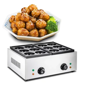 Factory Two Tray Gas Grill Machine Egg Ball Cooking Takoyaki Machine Two Head Octopus Ball Machine