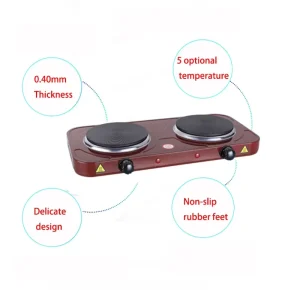 Factory Wholesalers Electric Cooker Double Electric Burner Hot Plate for Cooking With CE CB GS Certificate