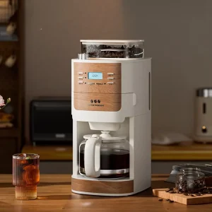 Factory’s Modern 10 12 Cup Drip Coffee Maker with Electric Grinder Programmable for Household Hotel Use Plastic Housing