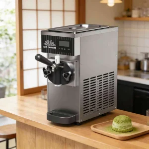 Family Friendly Mini Softy Ice Cream Machine with Fun Colors for Kids to Enjoy Making Desserts Together
