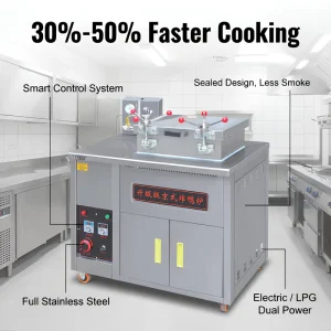Fast Electric Commercial Pressure Fryer for Chicken 30kg Stainless Steel Broaster