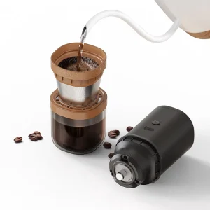 Fast Electric Grinding SUS420 Conical Core Electric Coffee Beans Grinder 3300mAh Multi function Pour Over Drippper