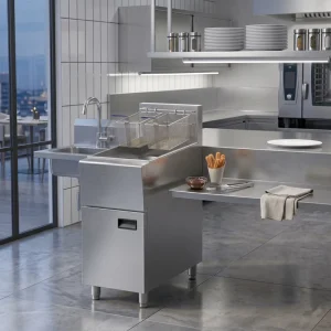Fast Food Commercial Gas Deep Fryer Floor Standing Stainless Steel Fryer Machine for Commercial Kitchen Use