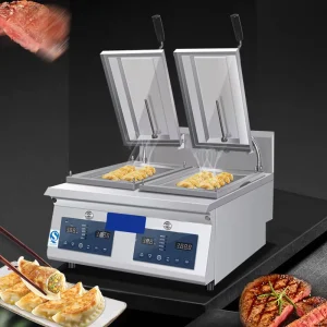 Fast Food Dumpling Electric Making Machine Commercial Deep Fryer Automatic Fried Dumpling Machine
