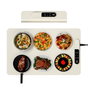 Fast Heating Foldable Food Portable Electric Warming Tray Silicone Plate Table Food Warming Mat