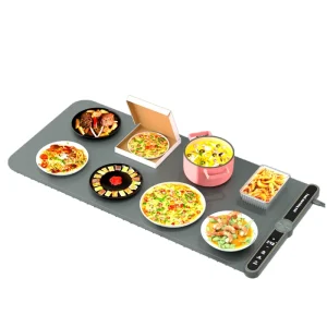 Fast Heating Foldable Smart Silicone Plate Table Mat Portable Electric Warming Tray for Household and Outdoor Use