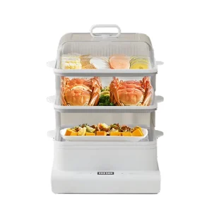 Fast Heating Multi Function Electric Food Steamer for Household Use for Cooking Seafood Vegetables and Other Foods