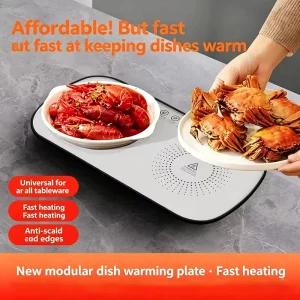 Fast Heating Universal Dish Warmer Mat Anti slip Modular Kitchen Accessory Food Warming Plate