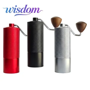 Five Star Durable Stainless Steel Hand Cranked Coffee Grinder Tool for Home Coffee Brewing Gray