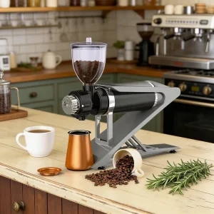Flat Burr Coffee Bean Grinder Electric Mill 18 Settings Anti-Static Foldable with Dosing Cup Espresso Bulk Order