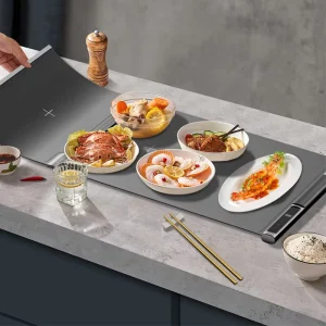 Flexible Splicing Design Electric Long Keep Food Warming Tray Hot Plate Rollable Fast Heating Silicone Food Warming Mat