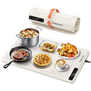 Flexible Square Silicone Electric Portable Home Hot Plate Coil Touch Control Anti Scalding Non Slip Adjustable Temperature