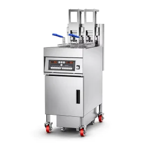 Floor Standing Double Tank Electric Fryer with Independent Thermostats Timer Overheat Protection