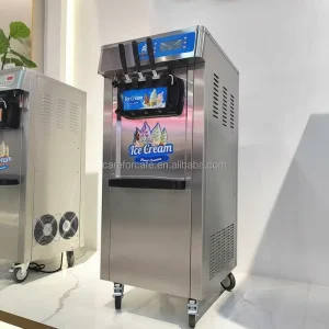 Floor Standing Three Flavors Soft Serve Ice Cream Machine Gelato Ice Cream Maker