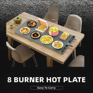 Foldable Electric Hot Plate for Food Warming Portable Silicone Warming Tray with Multi-level Temperature Control