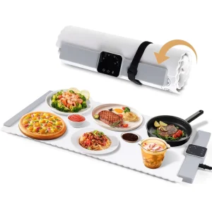 Foldable Silicone Food Warmer Heating Tray Adjustable Temperature Plate Heating Plate