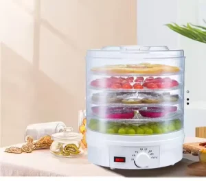 Food Dehydrator Machine 5 Trays Electric Multi Tier Food Preserver for Fruit Vegetable Dryer