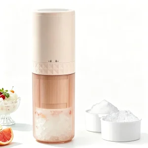 Food-Grade ABS+PP Electric Ice Shaver 15-20 Cups Output Detachable Ice Box Included Ice Cream Maker for Summer Party Home Use