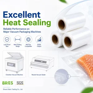 Food Grade BPA Free Embossed Vacuum Sealer Bags for Meat Seafood Storage Textured Plastic Packing Pouches
