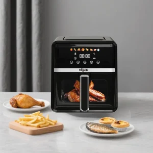 Food Grade Electric Deep Fryer Non-stick Touch Screen Air Fryer Without Oil Healthy Household Use