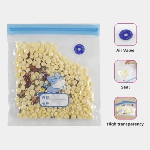 Food Grade Saver Zipper Closed Vacuum Sealer Packaging Bag with Hand Pump